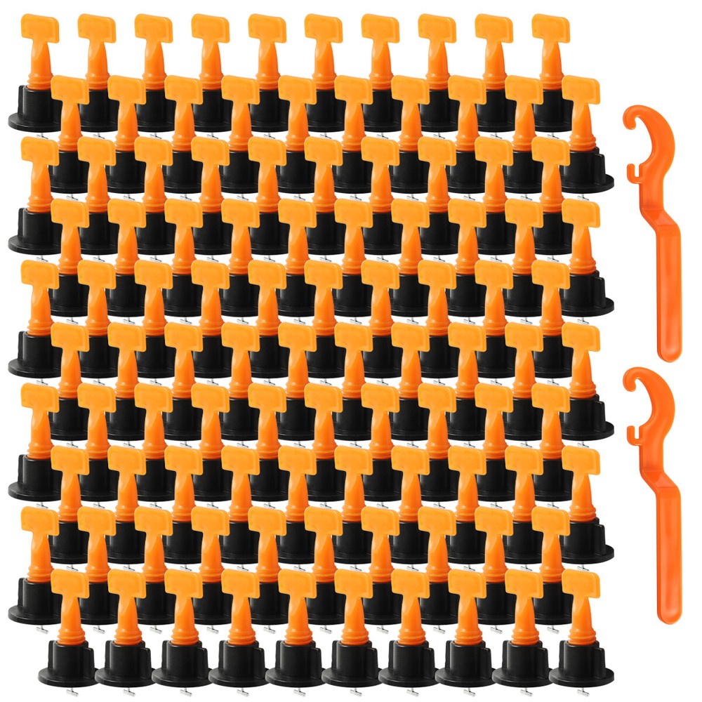 100 Tile Leveling System Kit Reusable Flat Ceramic T-Lock Locator Spacer Tool ZS