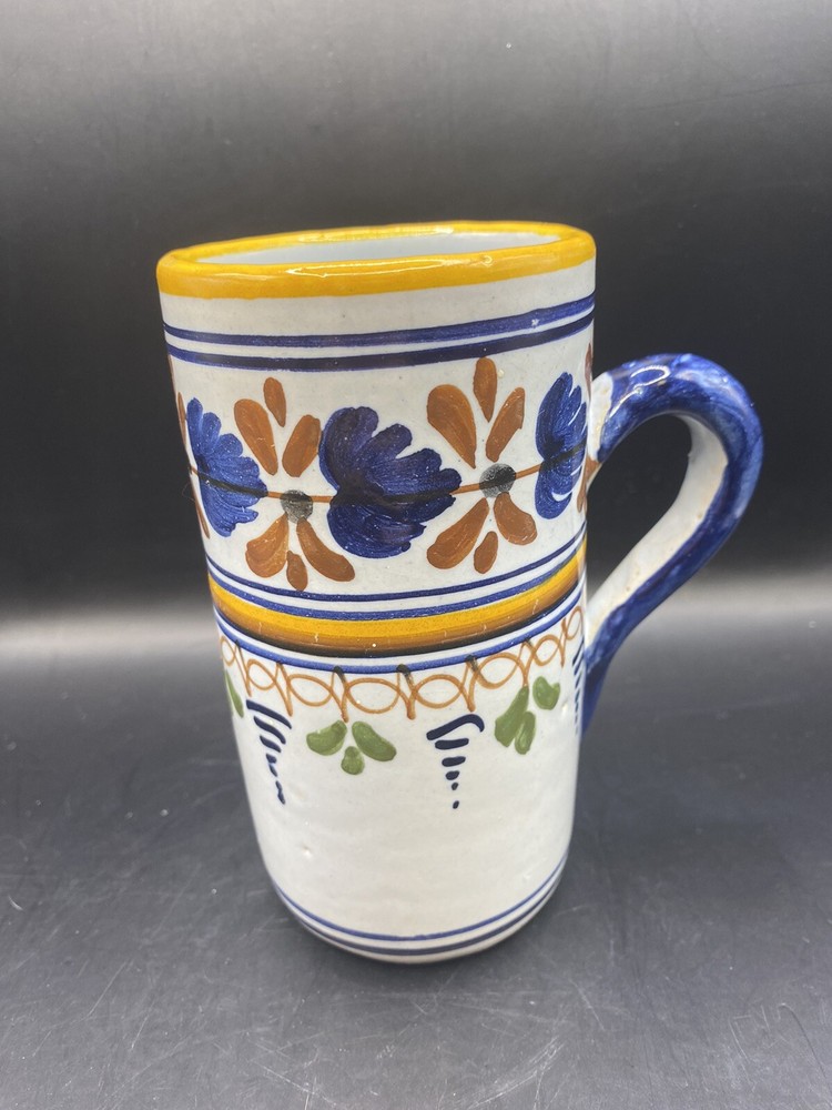 Hand Painted Signed  Talavera  Pottery Mug