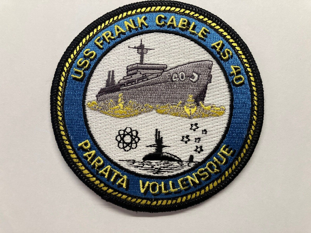 Ship's crest patch of USS FRANK CABLE (AS-40)