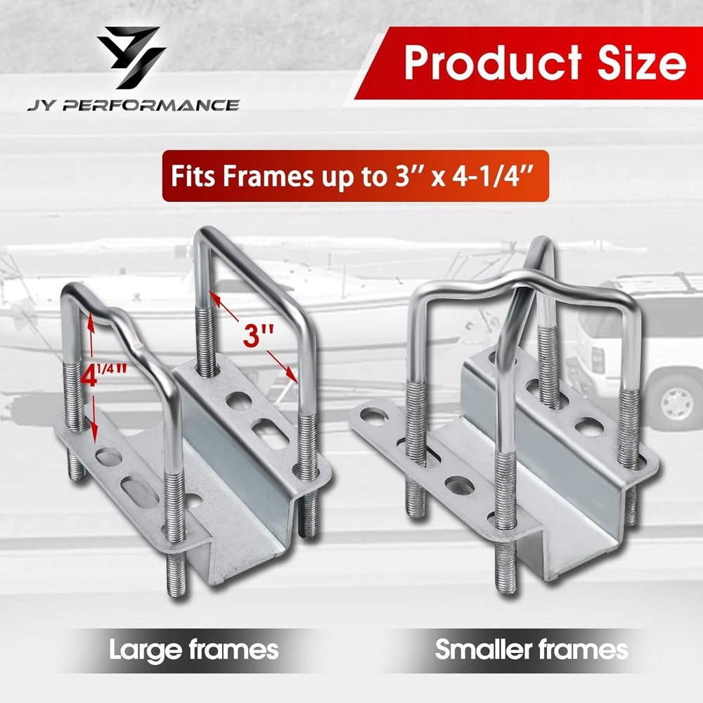 Boat Trailer Guide-ons, 40"/48" Adjustable, Rustproof Electro-Galvanized Stee...