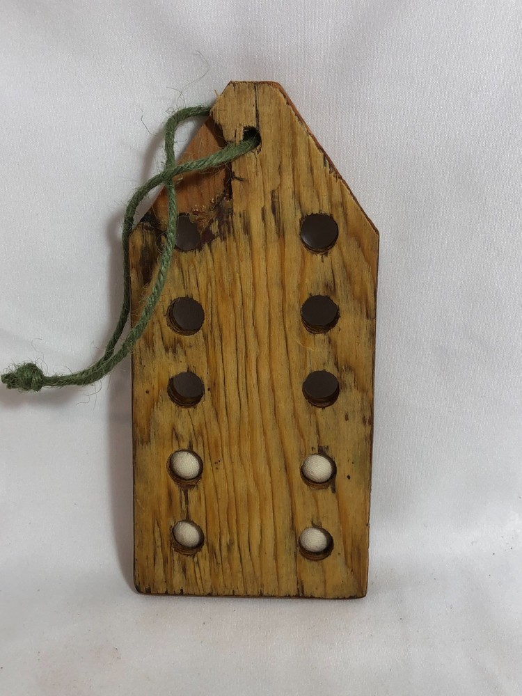 HANDMADE MUZZLELOADER ROUND BALL LOADING BLOCK ~ .45 CAL, 10 ROUNDS