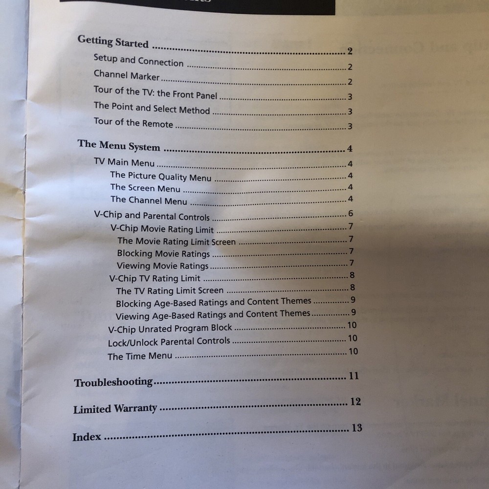 Vtg GE TV User's Guide + Extras
