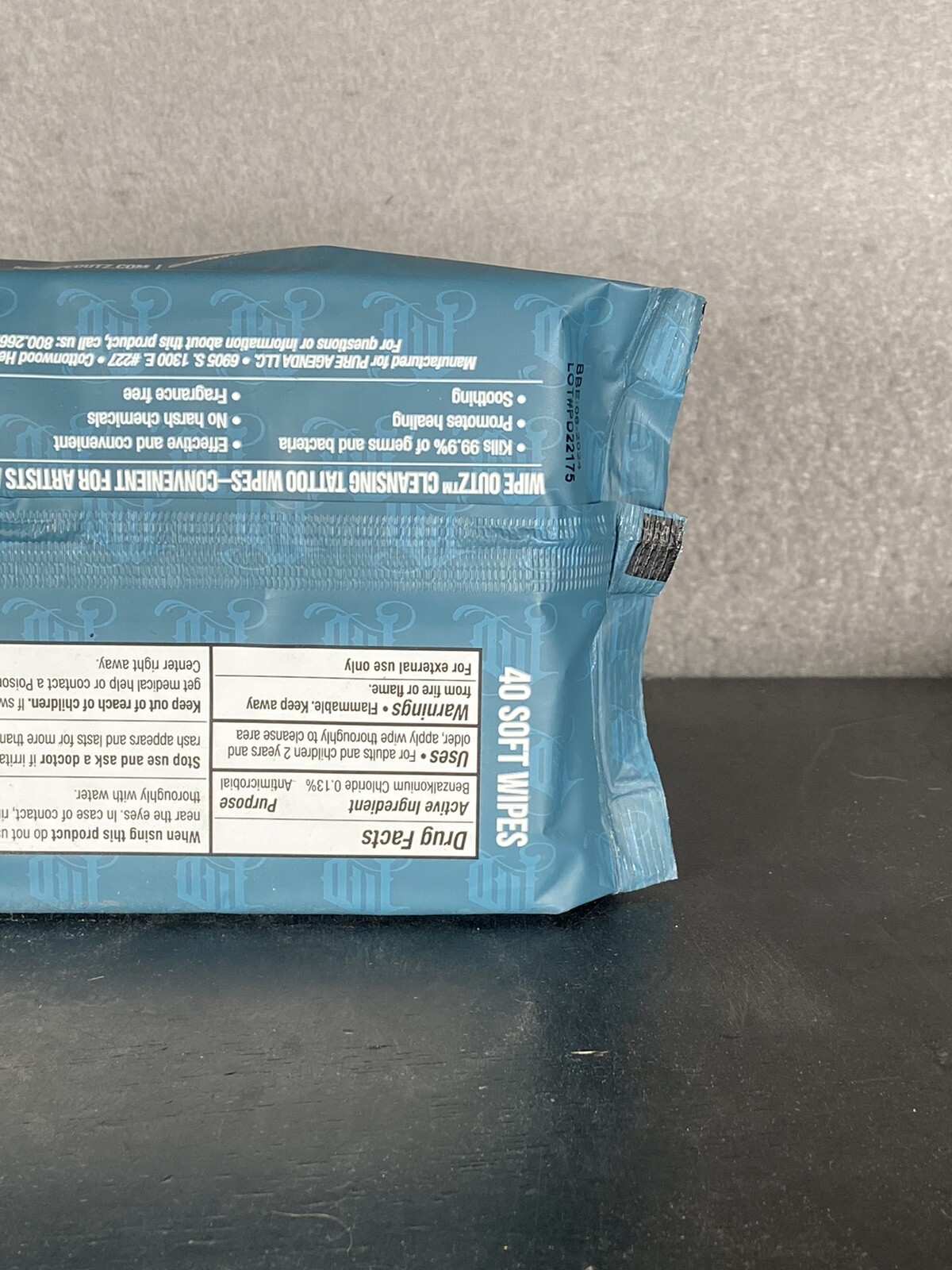 Wipe Outz Cleansing Tattoo Wipes For Tattooing & Tattoo Aftercare Kit 40 Count