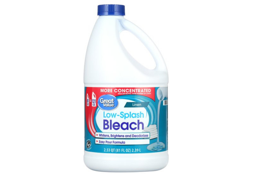 Great Value Low-Splash Bleach, Linen, 81 fl oz (3 pack)