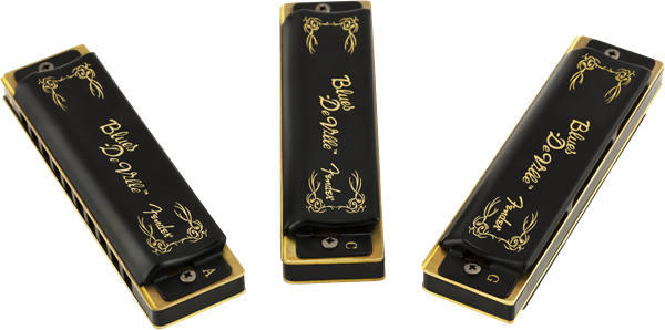 Fender Blues DeVille Harmonica PACK OF 3 with Case - Keys C, G, A