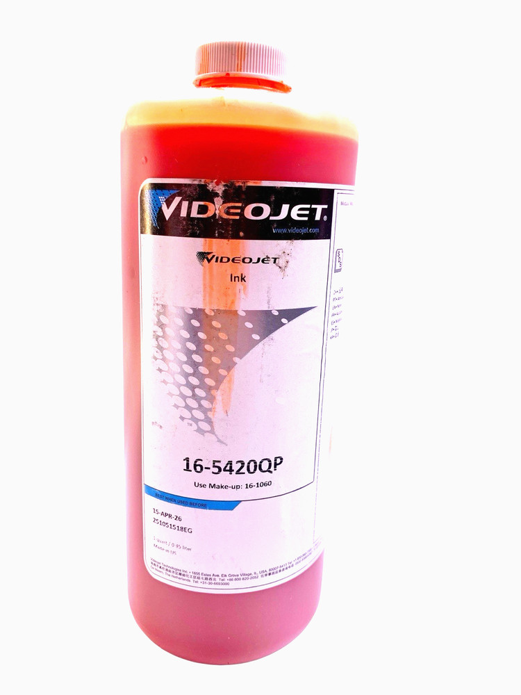 Videojet Coding Ink- For Coding Label Machine- Fluorescent Orange-1 Quart