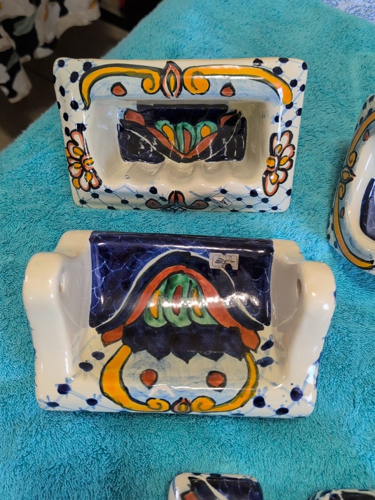 Original Hand Painted Talavera Bathroom Set