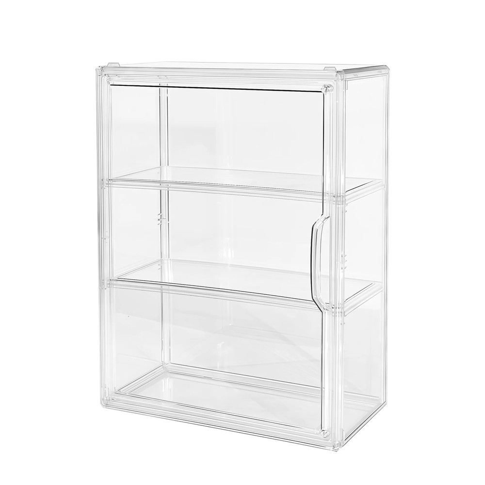 3 Tier Clear Acrylic Display Case, Blind Box Transparent Organizer, Stackable Sh