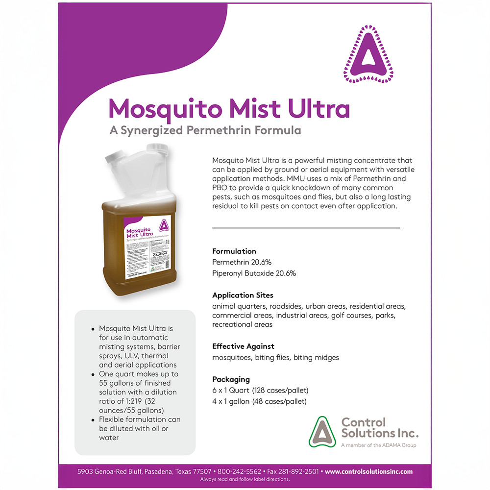 Mosquito Mist Ultra - 128 fl oz Bottle by Control Solutions
