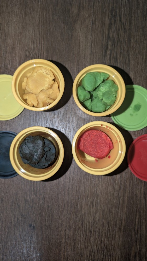 Angry Birds Vintage 2012 Crazy Art Softee Dough Containers **Read Description**