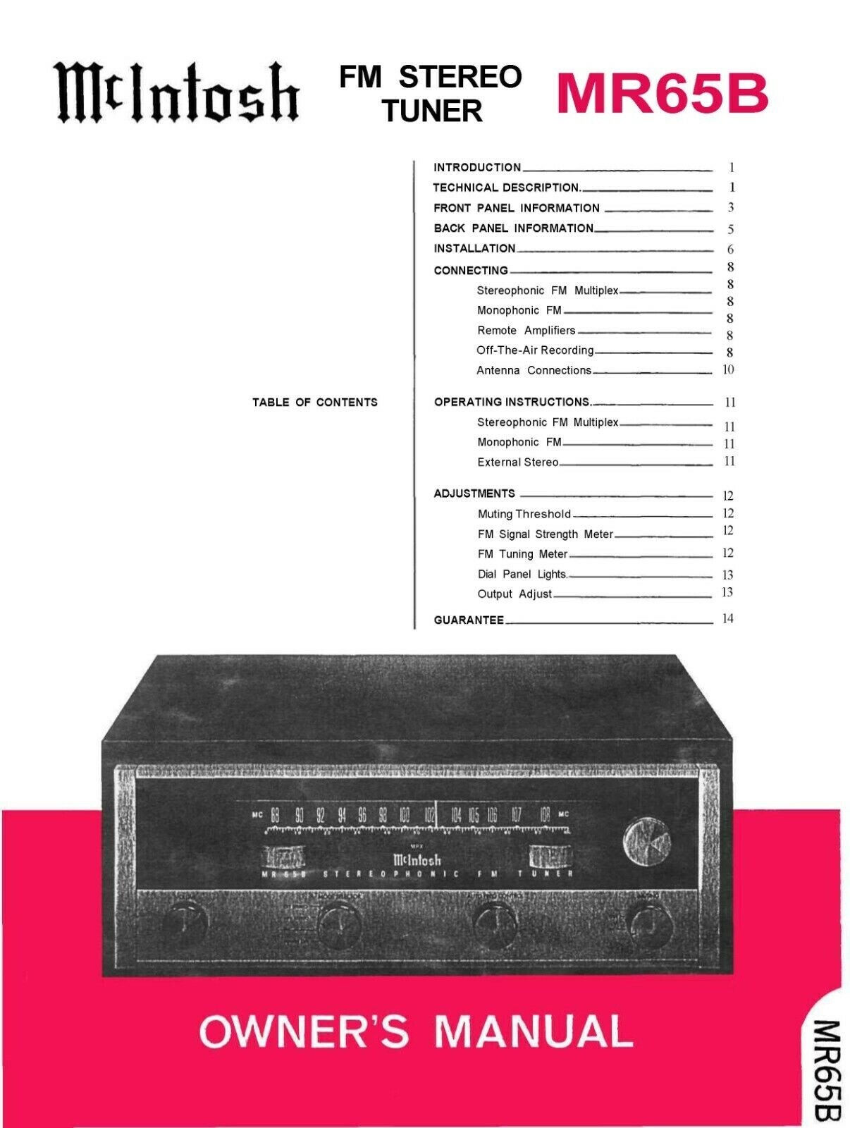 + 350 McIntosh Owners Manuals, Service, & Brochures (on a Flash Drive or a CD)