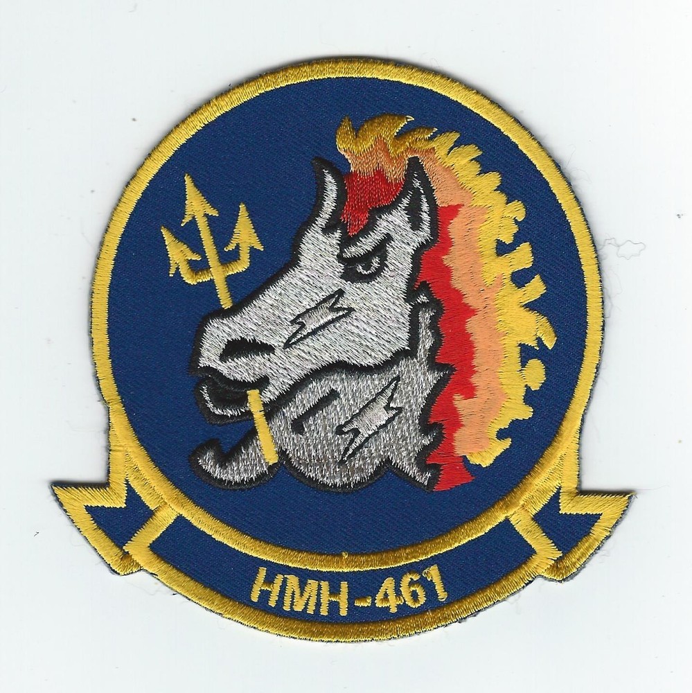 HMH-461 (WITH SILVER METALLIC THREAD) patch