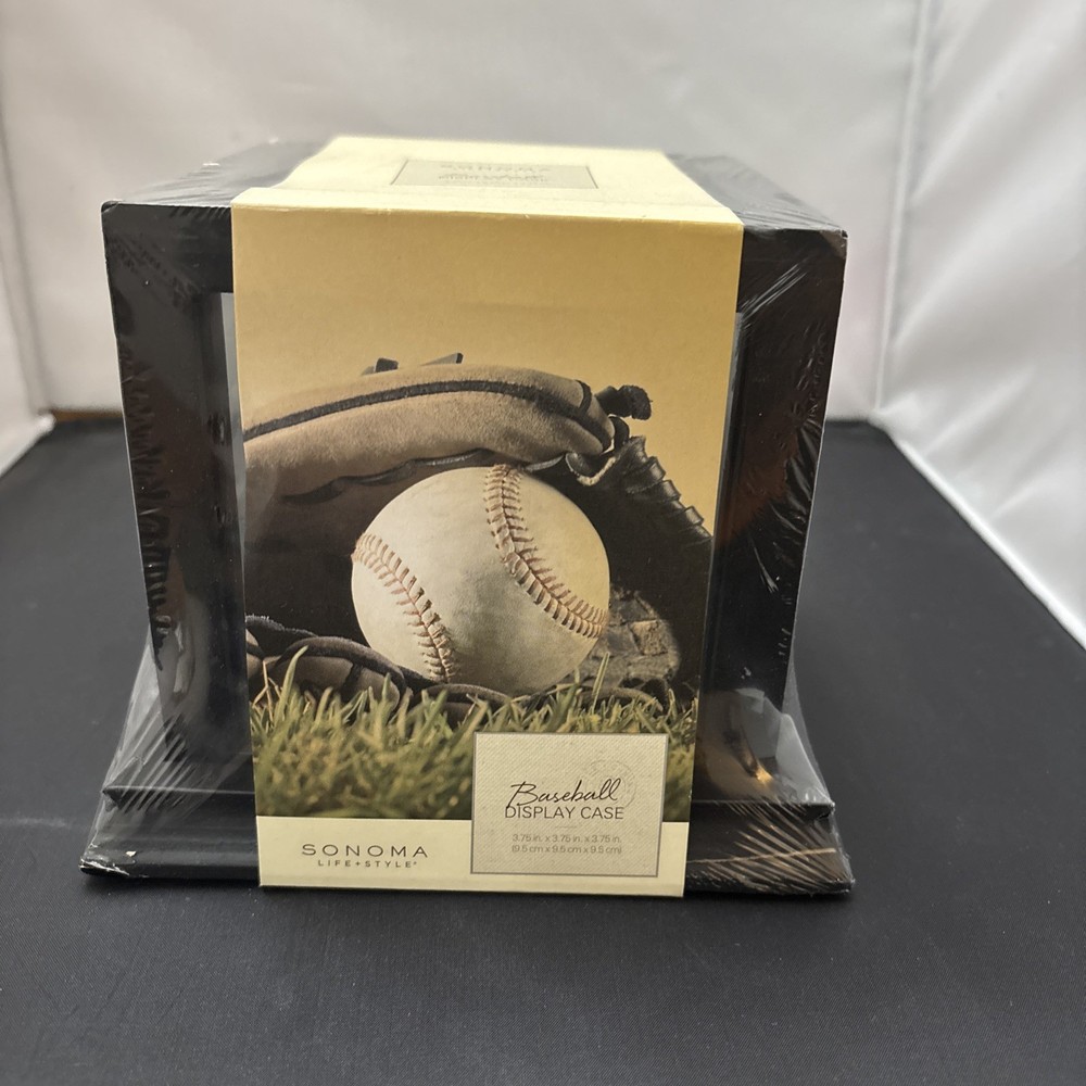 SonomaBaseball Display Case 3.75" X 3.75" X 3.75" Solid Black Frame New Sealed