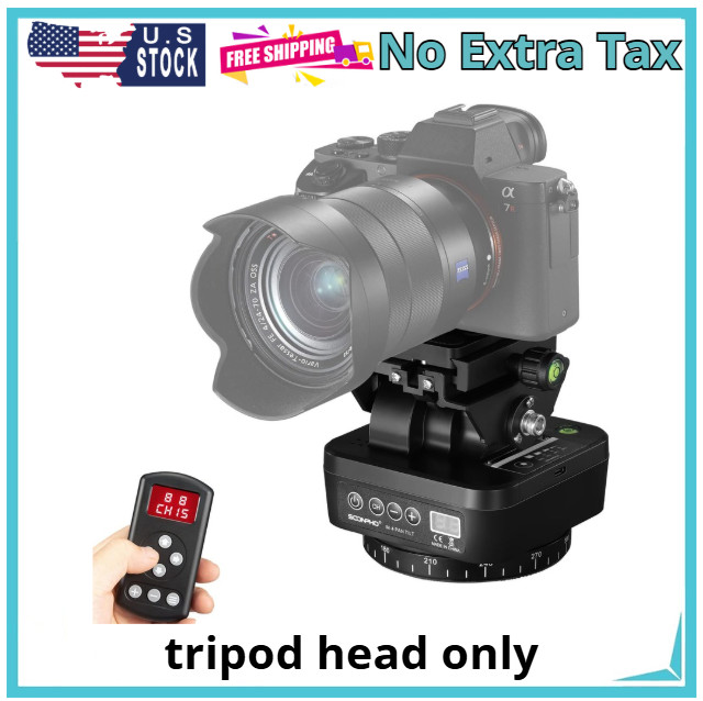 Motorized Panoramic Tripod Head Remote Control Smartphone DSLR Camcorder
