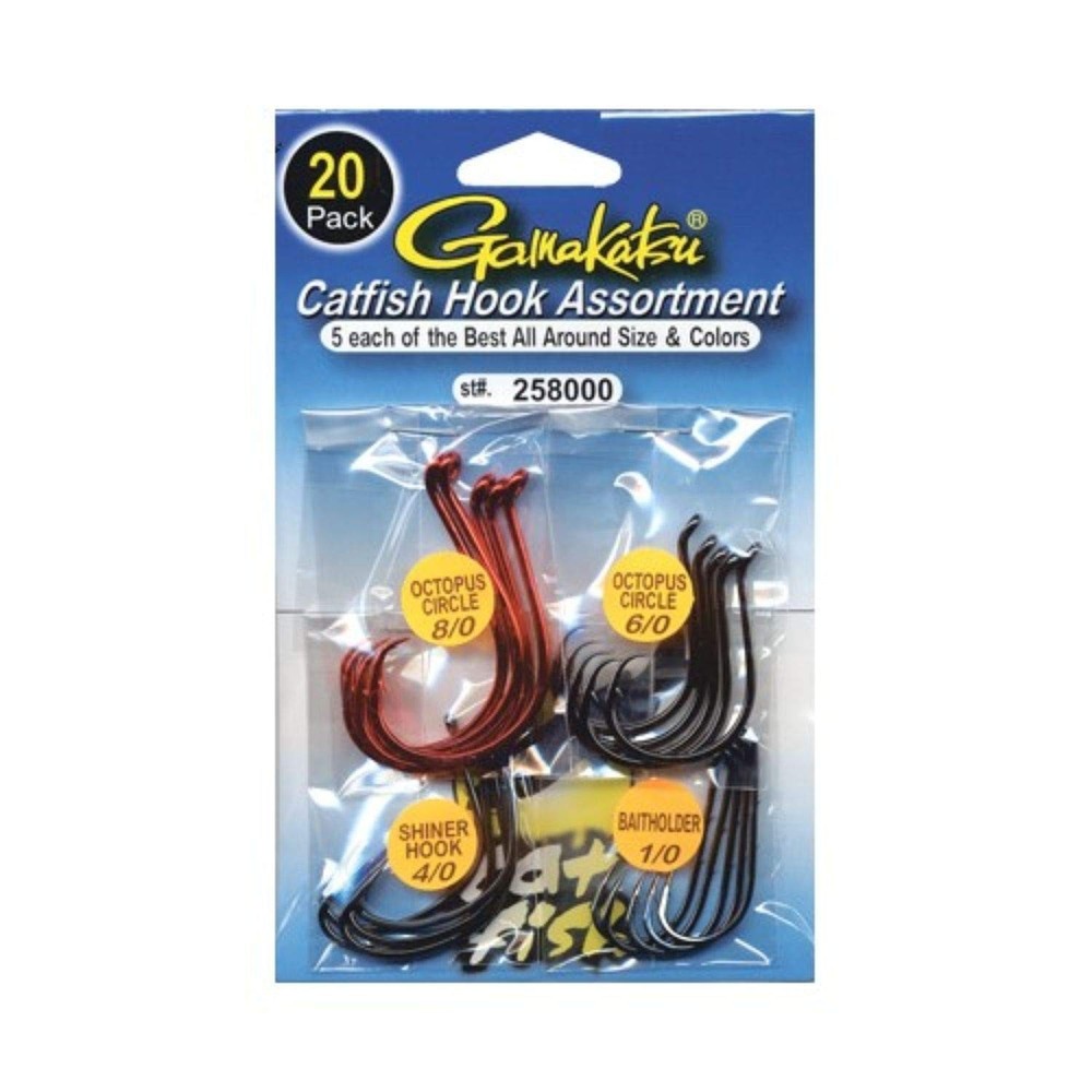 Gamakatsu Catfish Hook 258000, assorted, 20 Pack