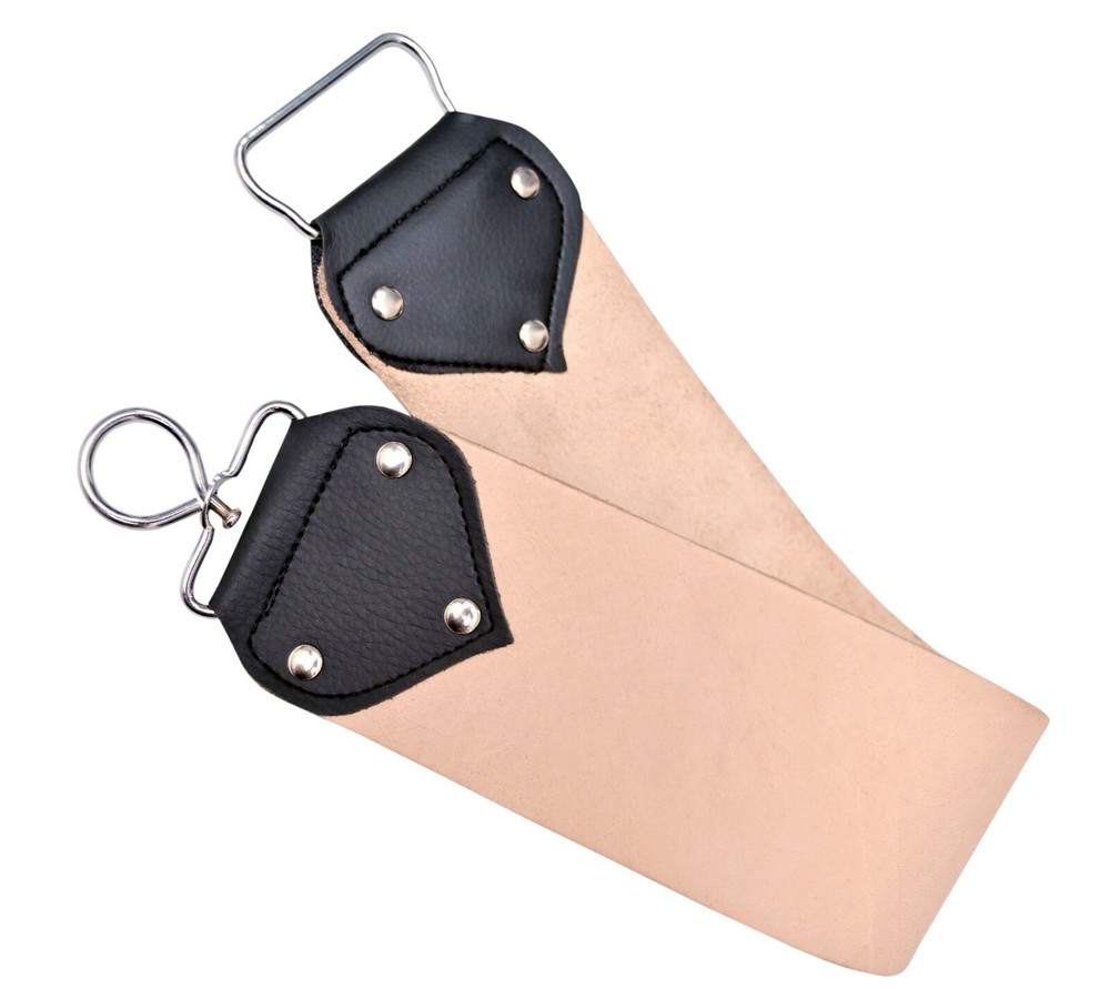 MEN'S BARBER STRAIGHT RAZOR LEATHER HONING SHARPENING STROP/STRAP & BALM PASTE