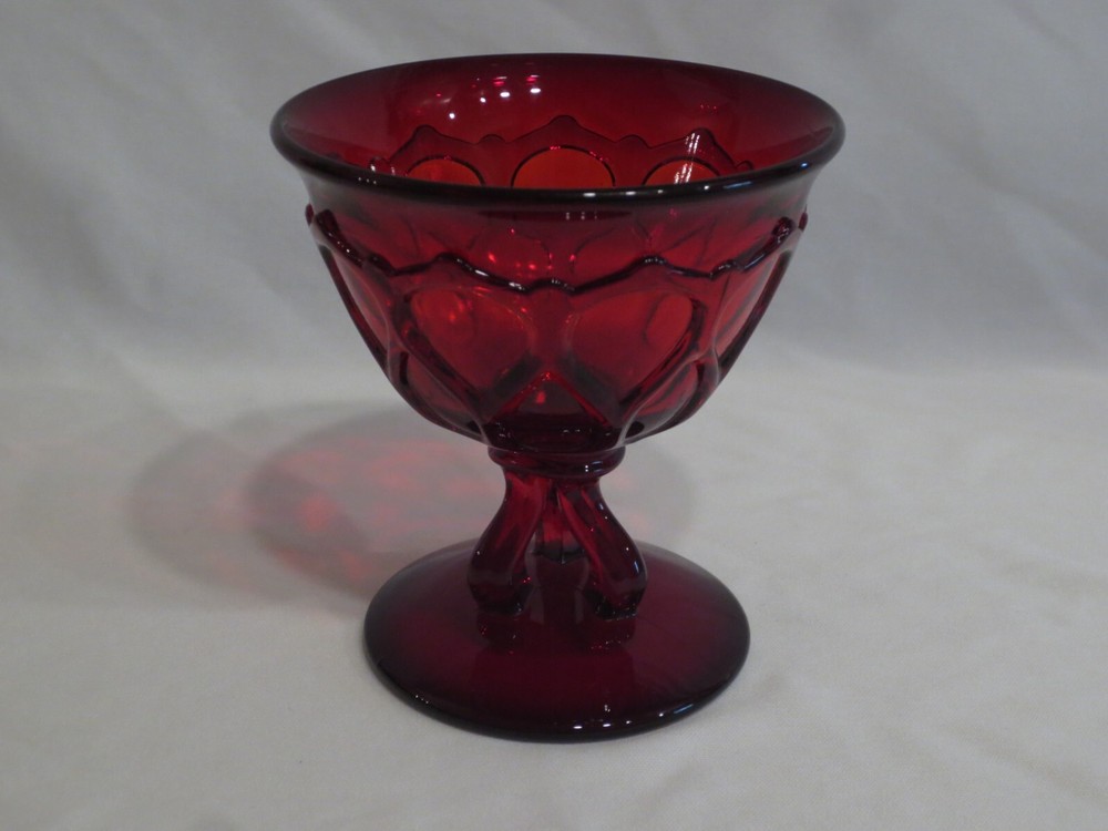 SET OF 4 WESTMORELAND DORIC RUBY SHERBETS