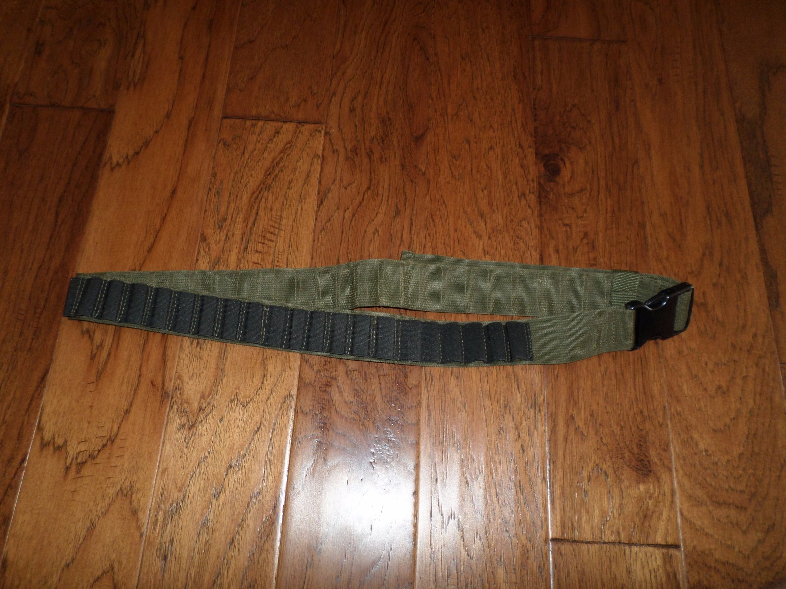 TACTICAL 48 SHELL SHOTGUN BANDOLEER OD GREEN AND BLACK FITS ANY GAUGE 10.12.16.2
