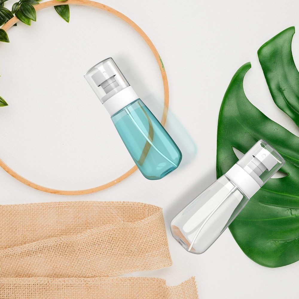 Versatile 2oz Spray Bottles - Leak-Proof Mist for Hair & Face Essentials, 2 Pack