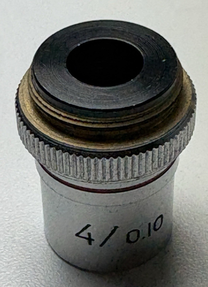 Unbranded Replacement Microscope Objective Magnification Lens 4/0.10 Used