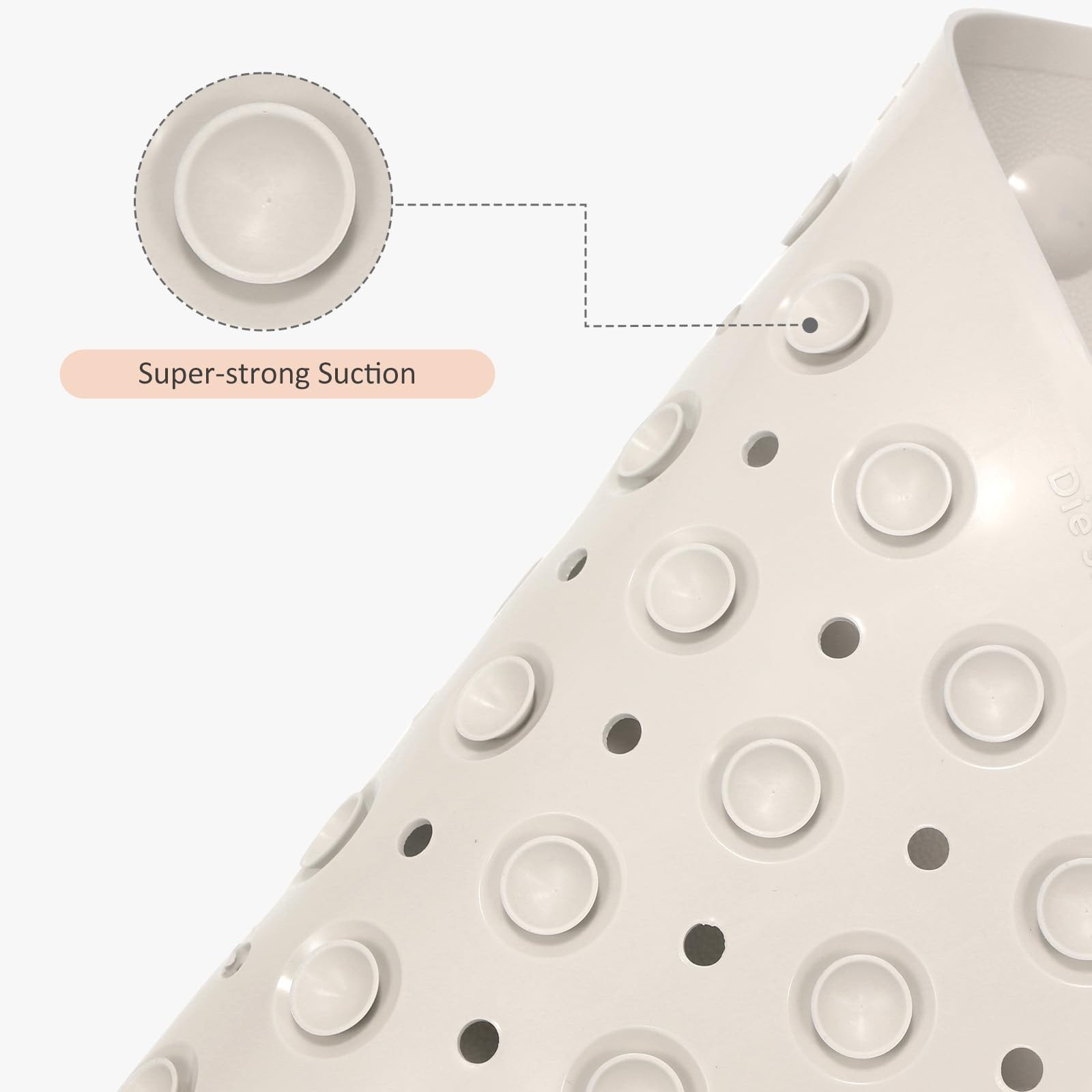 Non Slip Shower Mats for Inside Shower 15 x 27.5 Inch, TPE Bathtub Mat Non-Sl...