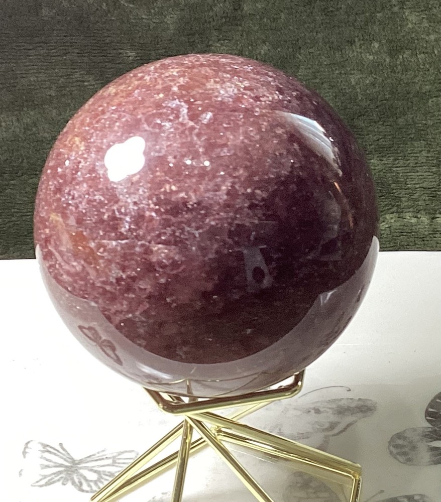 Crystal Strawberry Quartz Sphere