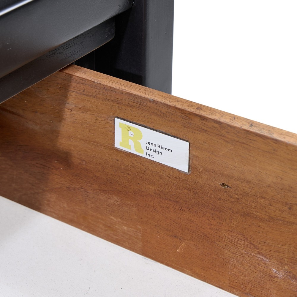 Jens Risom Mid Century Ebonized Walnut Desk