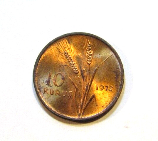 Turkey 1972 10 Kurus unc Coin