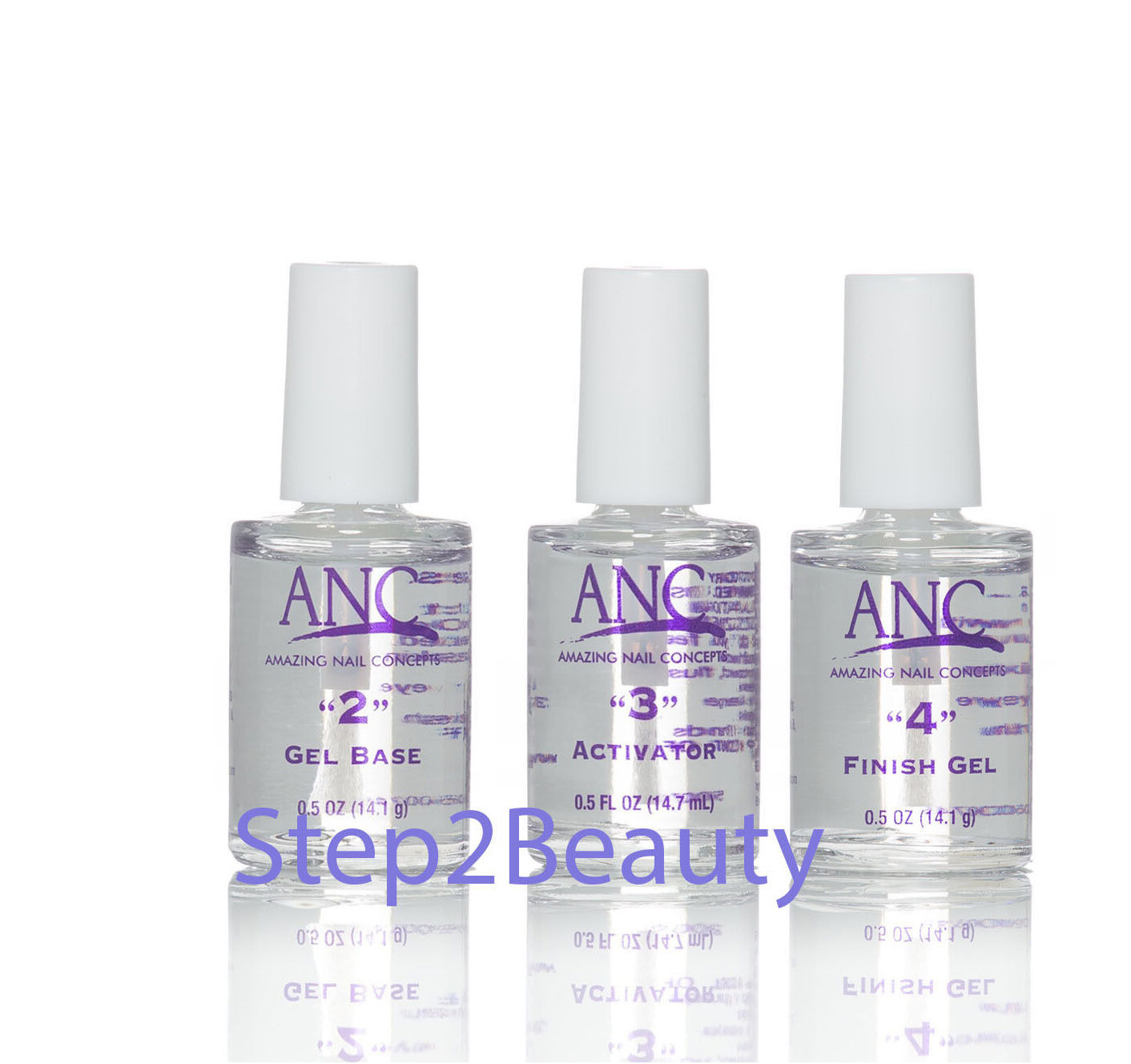 ANC Dip Essential Liquid 3 Step Set (#2 Gel Base + #3 Activator + #4 Finish Gel)
