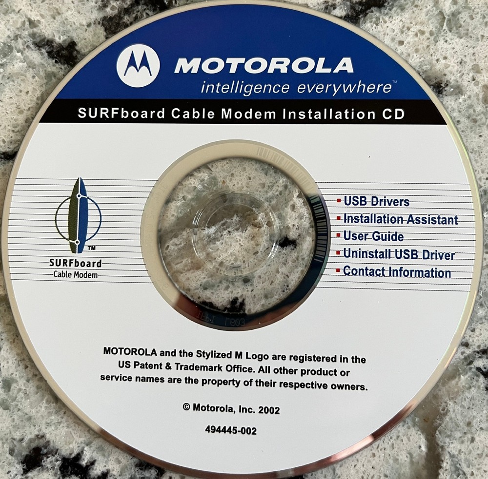 Motorola SURFboard Cable Modem Installation CD