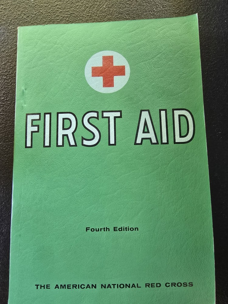 1957 Antique American Red Cross Reference "First Aid Textbook" Illustrated