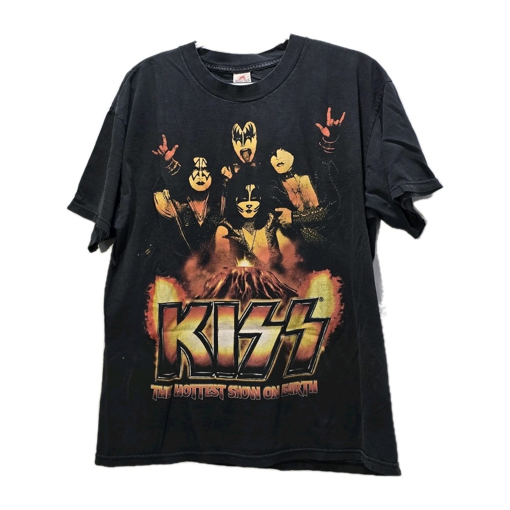 Kiss The Hottest Show On Earth 2011 Tour T-Shirt Size Large Black Rock