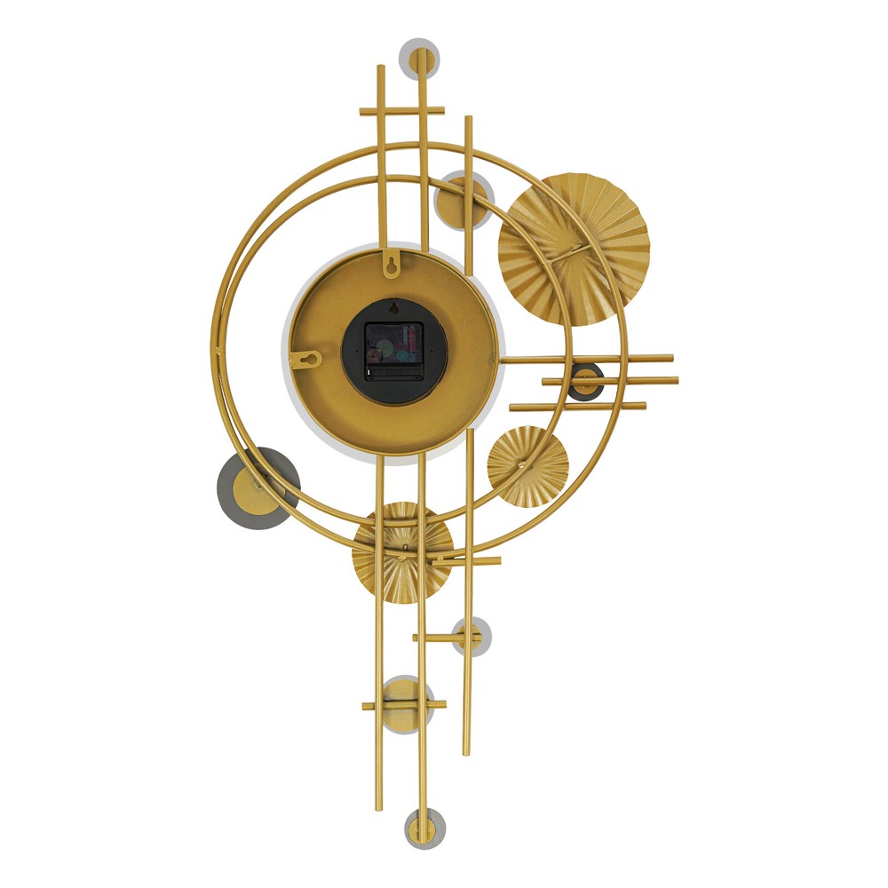 Modern Gold Wall Clock, Elegant Design, Silent Movement, Wall Mount Decor