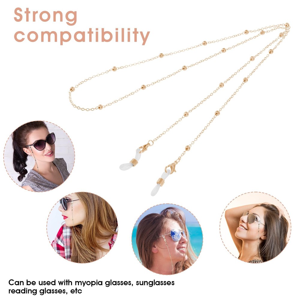 Mabor 5Pcs Eyeglass Holders Around Neck Chain for Large, Multicolor