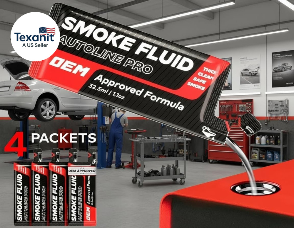Automotive Smoke Machine 4.4Oz Fluid Solution - Starter Size | Thick Smoke | Cle