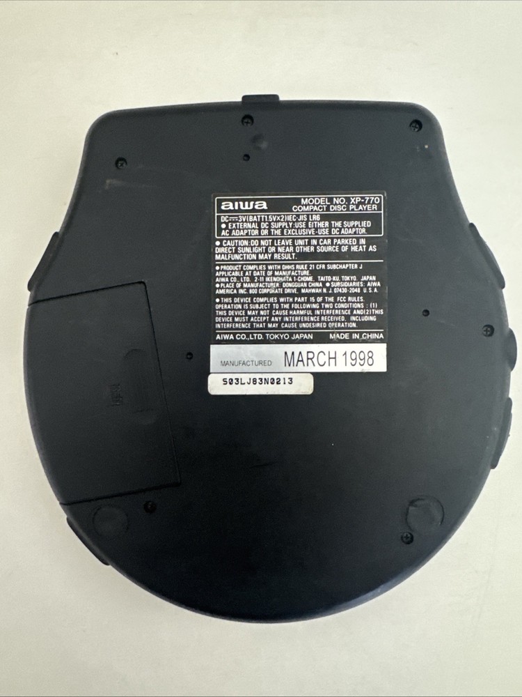 Aiwa XP-770 1 Bit Dac Compact Disc Player EASS Plus Tested Working E