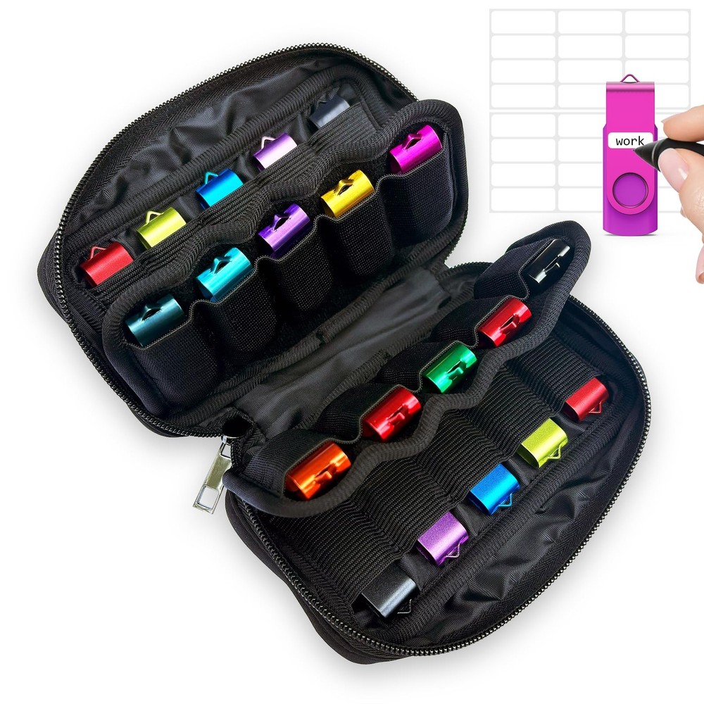 WesData USB Flash Drive Storage Case, 20 Slots Electronic