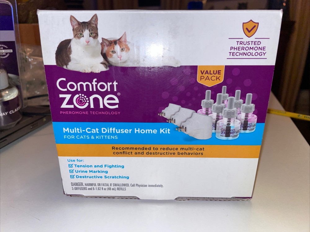 Comfort Zone Multi-Cat Calming 3 Diffusers + 10 Refills Kit Value Pack for Cats