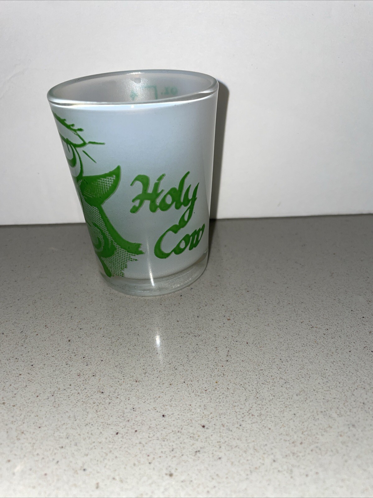 HOLLY COW 4 oz. Bar & Kitchen MEASURING GLASS JIGGER SHOT GLASS