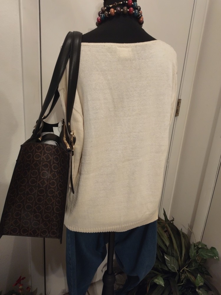 Calvin Klein Brown Shoulder Bag With Buckles