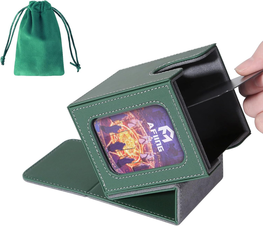 AFIING MTG Deck Box for Commander Display,Card Deck Box Fits 100 Double Sleeved