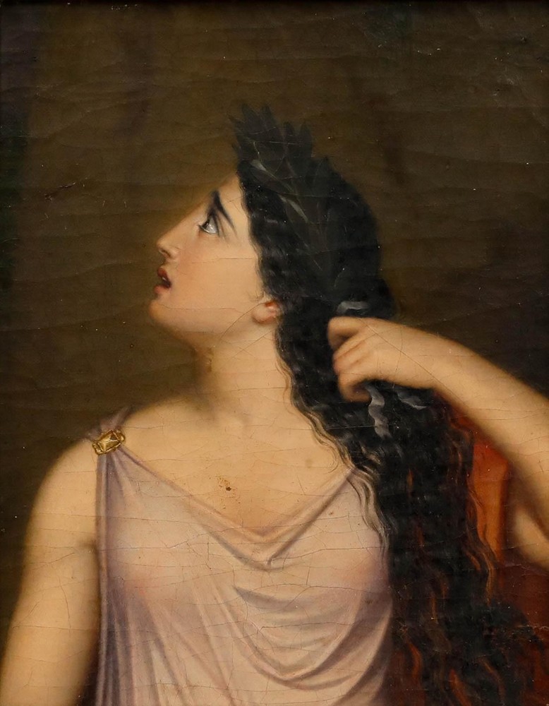 Framed 19th Century Oil - Cassandra
