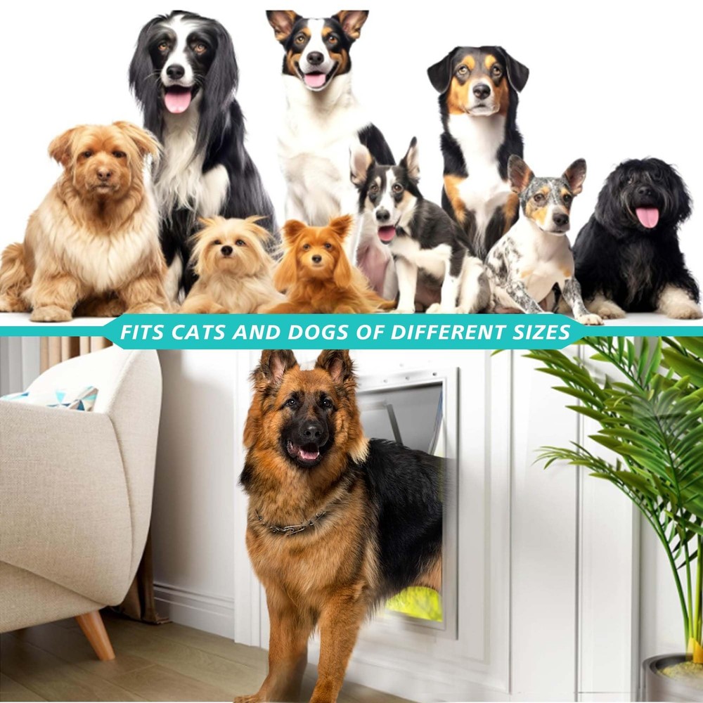 2PACK Large Dog Door Replacement Flaps with Screws - Pet Large, Gray