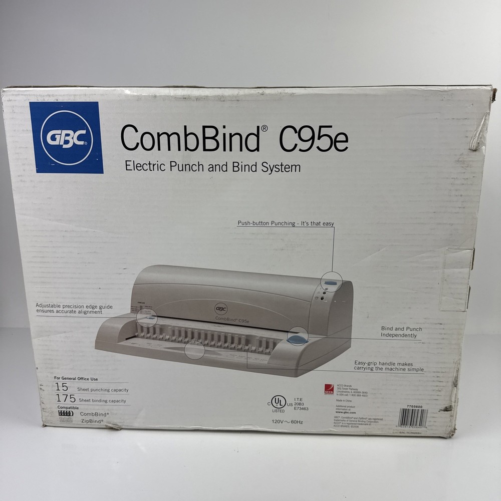 GBC CombBind C95e Manual Comb Binding Machine