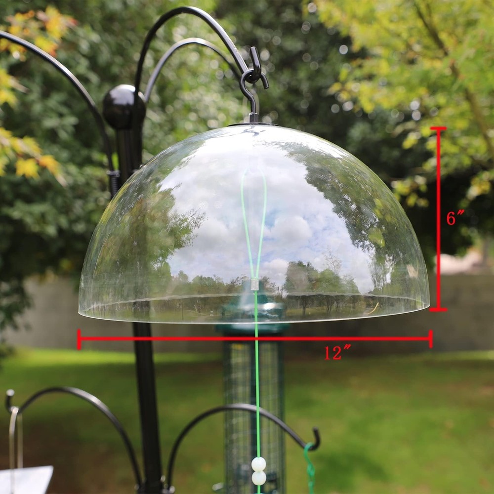PFNRTH Squirrel Baffle for Shepherp's Hook, Or Clear