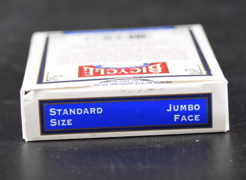 Bicycle Standard Size Jumbo Face Playing Cards Blue Complete Deck USED