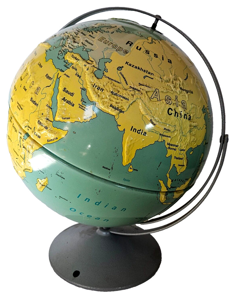 NYSTROM First Globe Herff Jones Education Div 16" Diameter Double Axis Map 31-47