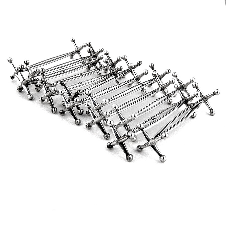 12 Knife Rests Set 800 Standard Silver