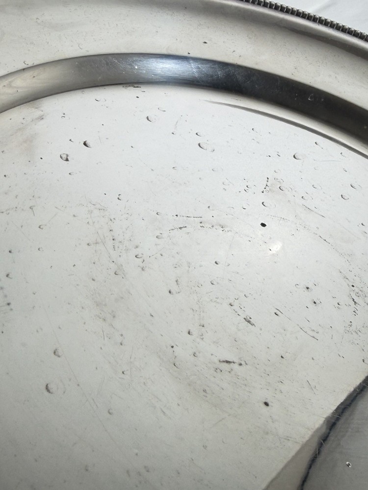 EL de Uberti Trinket Jewelry Dish Plate, Hallmarked, Italy, Silver plated 9.60"