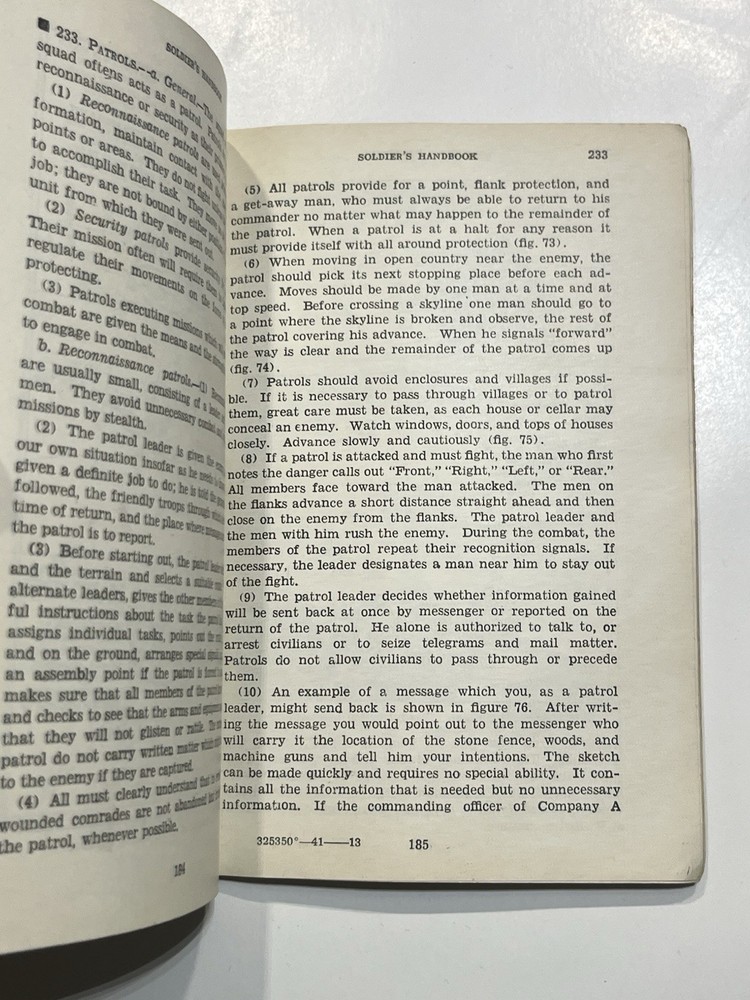 Original WW2 US Solders Handbook 1941 Document